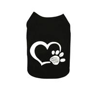 NIYANGLE Cool and Comfortable Dog Vest for Small Dogs, Cotton Material with Heart and Footprint Pattern, Easy to Put, for Spring Photo Taking and Summer Wear
