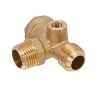 NIYANGLE Copper One-Way Check Valve Male Thread Industrial Air Compressor Part Silent Pneumatic Tee Connection for Efficient Pressure Control and Energy Saving