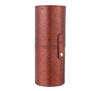 NIYANGLE Cosmetics Brush Storage Bucket Pu Storage Holder Makeup Brush Organizer for Bathroom Vanity Table Medium Flash