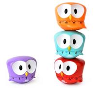 NIYANGLE Creative Big Eye Eagle Shaped Kitchen Timer Plastic Mechanical Countdown Timer for Cooking Eggs and Pancakes, Suitable for Frying and Cakes, Cute Cartoon Style Kitchen Reminder