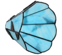 NIYANGLE Creative E27 Bulb Stained Glass Pendant Lamp Shade Replacement, Reflects Beautiful Lighting Modern Glass Lampshade for Pendant Light Suitable for Bedroom and Hotel Use