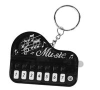 NIYANGLE Creative Mini Electronic Piano Keychain Transparent Black Portable Keyboard Instrument Bag Pendant Music Key Ring for Boys Wear-resistant Design