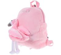 NIYANGLE Creative Plush Flamingo Backpack for Girls with Large Capacity and Easy Open Close Feature Casual Travel Storage Bag for Kids