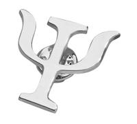 NIYANGLE Creative Psychology Alloy Brooch Pin Silver Decorative Symbol Corsage Badge for Clothing and Hats Lapel Accessory, Vintage Style Unisex Party Bag Pin