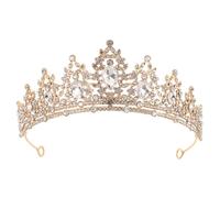 NIYANGLE Crystal Crown Tiara Wedding Bridal Crown Rhinestone Headband Princess Hair Accessories Sparkling Queen Tiara for Birthday Party Bridal Shower