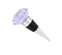 NIYANGLE Crystal Diamond Wine Stopper with Silicone Seal Metal Red Wine Plug Bottle Sealer for Party Wedding Birthday Banquet Stylish Beverage Preservation Purple