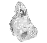 NIYANGLE Crystal Horse Figurine Mini Desktop Ornament with Charming Fat Horse Shape, Versatile and Easy to Clean Animal Sculpture for Bookshelves and Coffee Tables