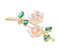 NIYANGLE Crystal Plum Blossom Brooch Crystal Flower Clothing Pin Elegant Collar Badge for Womens Coats Scarves Shawls Formal Events and Social Gatherings