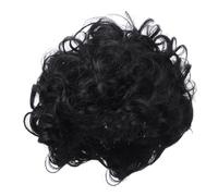 NIYANGLE Curly Pixie Wig for Women with Bangs Adjustable Synthetic Short Layered Hair Natural Wavy Black Bob Style for Daily Use and Party Soft Bangs Fit