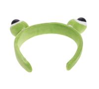 NIYANGLE Cute Frog Headband Plush Animal Ear Hairband Big Eye Cartoon Design for Face Washing Makeup Travel Adults and Women