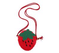 NIYANGLE Cute Strawberry Wallet Small Crossbody Bag, Fruit Shaped Coin Purse with Fabric and Metal Material, Stylish and Playful Design for Daily Use and Shopping