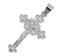 NIYANGLE Dainty Cross Charm for Jewelry Making Mini Crucifix Pendant Platinum Color Lightweight Religious Accessories for DIY Necklace and Bracelet Crafting
