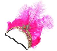 NIYANGLE Decorative Fascinator Headband for Women, Easy to Wear Plumage Headpiece with Fabric and Diamond Details, for Carnival Party or Wedding Accessories