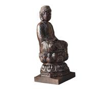NIYANGLE Delicate Buddha Figurine Sitting Buddha Statue Ornament Meditation Decor for Home Office Spiritual Buddhism