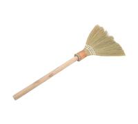 NIYANGLE Detachable Miscanthus Straw Broom Lightweight Indoor Floor Sweeper for Hardwood Living Bedroom Kitchen Soft Natural Grass Bristles Handwoven Household Cleaning Brush