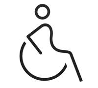 NIYANGLE Disabled Toilet Sign Sticker for Wheelchair Accessibility Outdoor Bathroom Door Decal Easy to Install Disability Symbol for Public Restrooms and Elevators Clear Direction Indicator