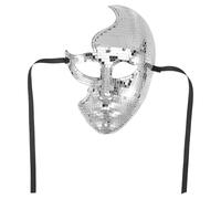 NIYANGLE Disco Ball Glitter Face Mask Full Mirror Breathable Sequin Costume Accessory for Women Men Halloween Carnival Mardi Gras Prom Cosplay Festival