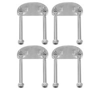 NIYANGLE Double Row Roller Skate Base Bracket Plates Replacement Hardware 4Pcs with Rear Semi-Circular Washer and Nut for Quad Skates