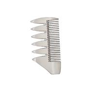 NIYANGLE Double Sided Beard Comb in Zinc Alloy Dual Sides Design for Shaving Comb and Mustache Brush for Grooming Beard and Mustache The Go