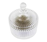NIYANGLE Double-sided Floral Ribbon Velvet round Body and Face Powder Puff with Container Soft Makeup Setting Puff for Women Suitable for Loose and Pressed Powder