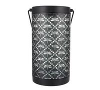 NIYANGLE Dragonfly Design Solar Lantern Light Hollow Metal Hanging Outdoor Garden Lantern with Artistic Illumination Effect Iron Material Solar Powered for Walkway Lawn Decor