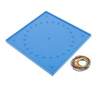 NIYANGLE Educational Plastic Geoboard Toy Nail Board with Doublesided Pegboard Design and Rubber Bands for Fostering Mathematical Thinking, Home Teaching Tool for Children and Students