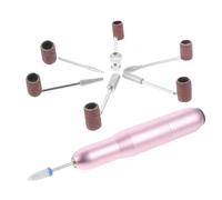 NIYANGLE Electric Nail Drill Kit Usb Portable Nail File Machine 20000 Revolutions Per Minute Metal Rose Gold Body Professional Manicure Pedicure Use Random Color