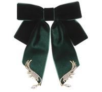 NIYANGLE Elegant Bow Brooch Pin for Women Featuring Lint Fabric and Alloy Materials with Rhinestone Accents, Dual Functionality as Artistic Decoration for Clothes, Safety Pin Brooch