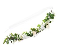 NIYANGLE Elegant Green Flower Crown Bridal Floral Headband Hair Accessory with Cloth and Plastic Material, for Photo Shoots and Special Occasions