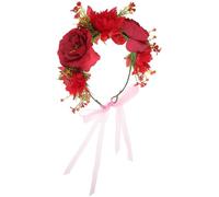 NIYANGLE Elegant Wedding Hair Vine for Bride with Fabric Flower Hair Band, Versatile Accessory Featuring Soft and Comfortable Design, for Festivals and Beach Party Occasions