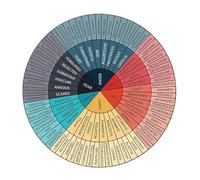 NIYANGLE Emotion Wheel Feelings Wheel Feelings Emotions Chart Wheel Fridge Social Counselor Worker School Office Decor