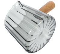 NIYANGLE Espresso Measuring Cup 180ml Glass Creamer Pitcher with Wooden Handle Milk Dispenser Coffee Creamer Container Anti-scalding Milk Glass Cup for Home Kitchen