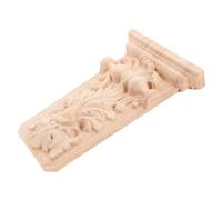NIYANGLE European Style Solid Wood Carved Onlay Applique with Classic Corner Flower Design Furniture Decoration for Home Doorway Cabinet and Architectural Enhancements