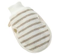 NIYANGLE Exfoliating Shower Mittens for Bathing Made of Flax Material, Removes Dead Skin Convenient Storage and Quick Drying, for Shower and Massages
