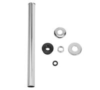 NIYANGLE Extended Urinal Straight Pipe Replacement Kit with Leak-Proof Rubber Gasket and Decorative Metal Cover, Silver Finish, Minimizing Water Consumption for Commercial and Residential