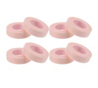 NIYANGLE Eyelash Tape with Rounded Edge 8 Rolls for Lash Extensions Pink Breathable Non-Woven Fabric High Visibility and View for Accurate Root Attachment, for Lash Sessions and Sensitive