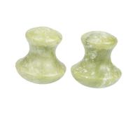 NIYANGLE Facial Roller Set for Skin Care and Relaxation Mushroom Shaped Jade 2pcs for Eye Massage and Face Massage Natural Green Jade Beauty Massager