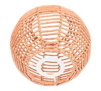 NIYANGLE Faux Rattan Woven Pendant Light Shade Retro Boho Lampshade Ceiling Lamp Cover for Restaurant Cafe Home Decor