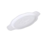 NIYANGLE Fish Plate Ceramic Dinnerware White Bone China Fine Polishing Suitable for Restaurant Use