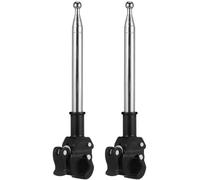 NIYANGLE Flag Pole for Motorbike Portable Bike Flag Pole Handlebar Bracket Telescopic Flagpole 2pcs Stainless Steel 1.2m
