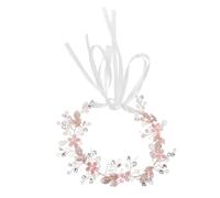 NIYANGLE Flower Girl Headband: Bridal Wedding Floral Headpiece - Rhinestone Hair Accessories for Girls - Floral Crown for Weddings Parties Birthdays Tea Party
