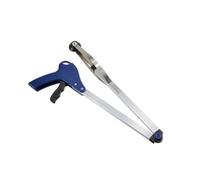 NIYANGLE Foldable Aluminum Alloy Garbage Grabber Tool Blue Lightweight Reacher Picker for Elderly Disabled Multi-use Trash Collection in Home Office Park Car