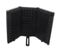 NIYANGLE Foldable Microphone Windproof Shield with Iron Sponge Cover Adjustable Pop Filter for Vocal Recording Reduces Plosives and Breath Noise Portable Sound Isolation Panel for Studio