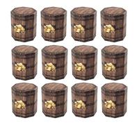 NIYANGLE Foldable Mini Treasure Barrel Candy Boxes 20Pcs Hexagon Paper Chest for Pirate Party Favors and Birthday Decorations with Interactive Treasure Concept