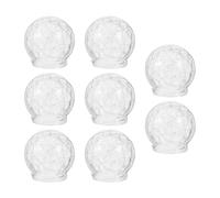 NIYANGLE Glass Globe Shades 8Pcs 8Cm Diameter Crackle Finish Sphere Covers for Pendant Light Replacement in Outdoor Park and Wall Sconce