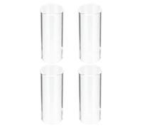 NIYANGLE Glass Guitar Slide Set Smooth Sustain 4pcs with Universal Fit Premium Sound Musical Instruments for Acoustic Guitar and String Instruments for Practice and Blues Playing