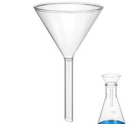 NIYANGLE Glass Triangle Feeding Funnel for Analytical Chemistry and Chemical Laboratories Reusable Hand Washable Glass Funnel for Liquid or Powder Filling