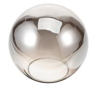 NIYANGLE Globe Lampshade 150mm Grey Glass Cover for Pendant Light | 70mm top opening, smoky semi-sphere replacement, smooth fixture shade, versatile chandelier accessories