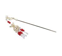 NIYANGLE Glow Rabbit Chinese Hair Stick with Pearls and Dangle Tassel Elegant Accessory for Women for Hanfu and Traditional Styles Lightweight Design for Comfort and Charm