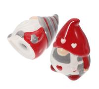 NIYANGLE Gnome Salt and Pepper Shakers Ceramic Kitchen Seasoning Dispensers Cute Small Spice Jars Creative Condiment Bottles for Dining Table Use